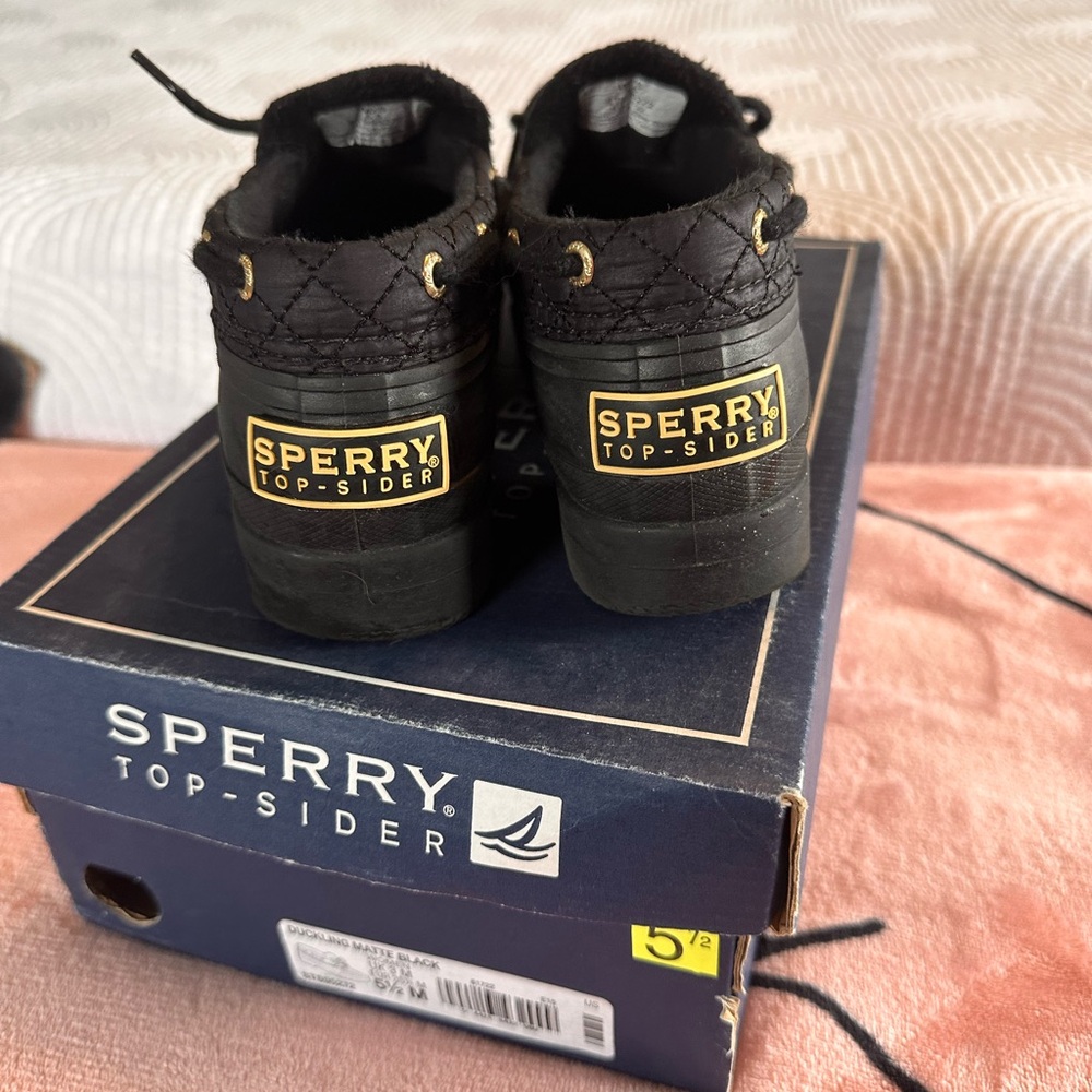 Sperry Topslider Duckling Matte Black Size 5.5 - image 3